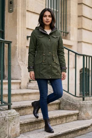 The IRON LADY "Military" 3/4 Length Coat